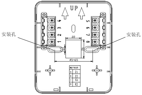 GST-LD-8318緊急啟停按鈕外接端子示意圖